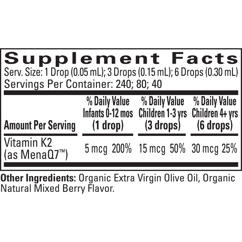 Organic Vitamin K2 Drops Berry 7.5ml