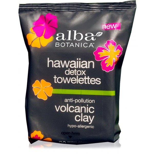 Hawaiian Detox Towelettes Anti-Pollution Volcanic Clay 30's