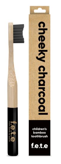 Children's Bamboo Toothbrush - Cheeky Charcoal (single)