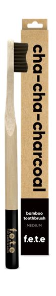 Bamboo Toothbrush Medium Bristles - Cha-Cha Charcoal (single)