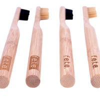 Bamboo Toothbrushes Purely Natural Set of 4 Medium Bristles
