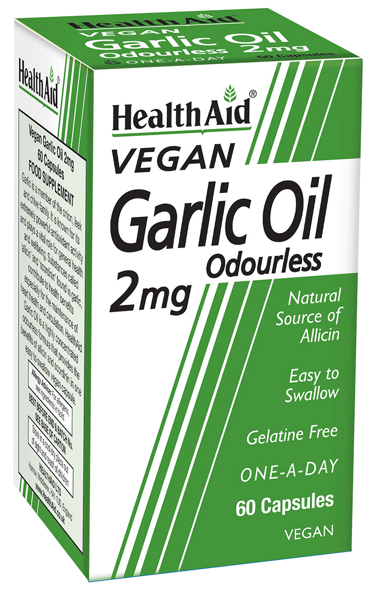 Vegan Garlic Oil 2mg Odourless  60's