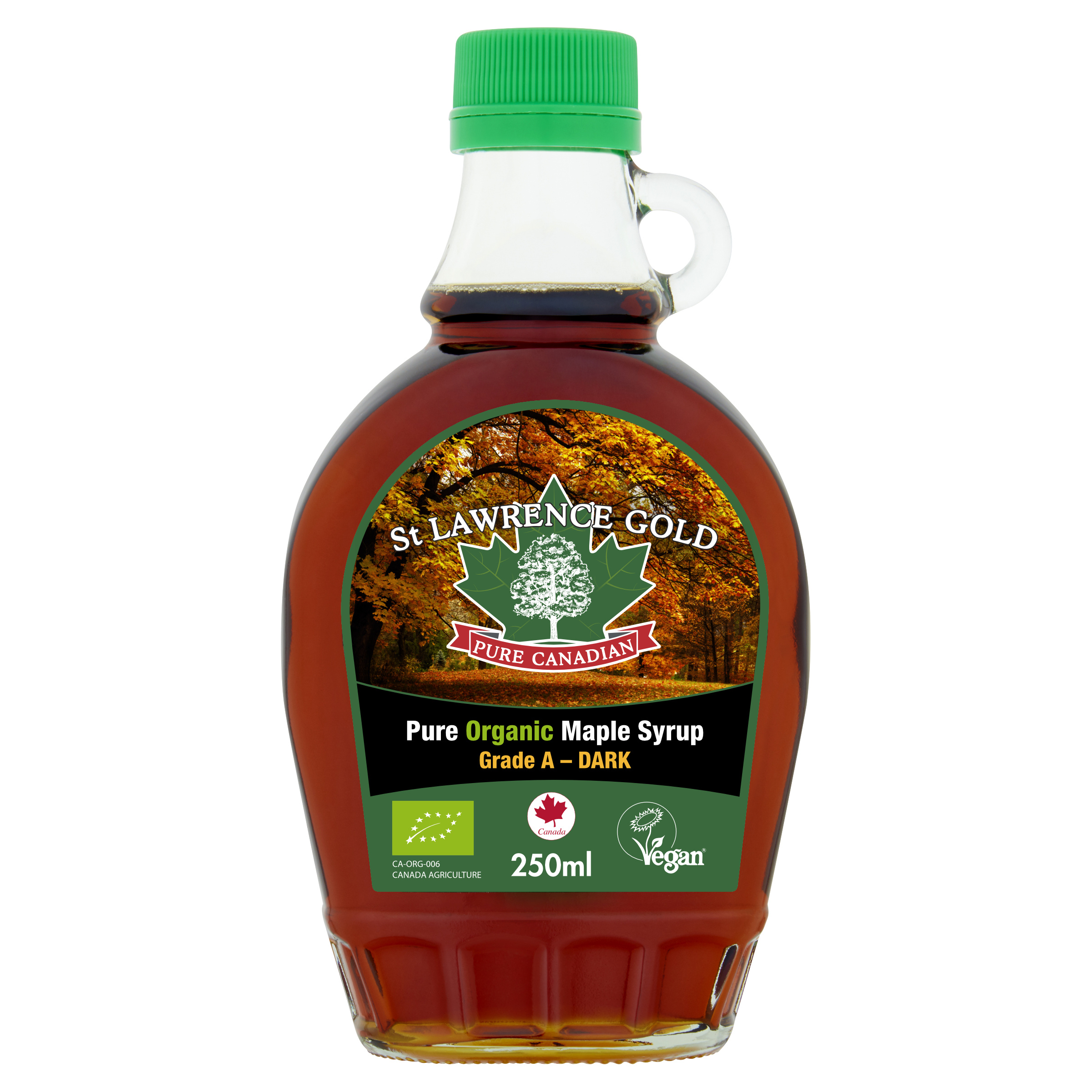 Pure Organic Canadian Maple Syrup Organic Grade A Dark Robust 250ml